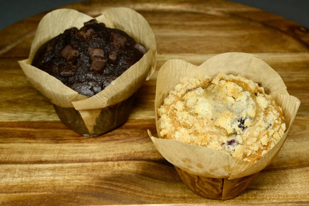 Schoko/Blaubeere Muffins